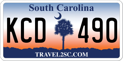 SC license plate KCD490