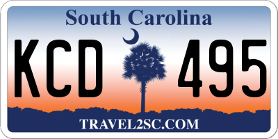 SC license plate KCD495