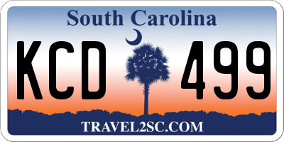 SC license plate KCD499