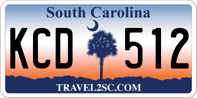 SC license plate KCD512