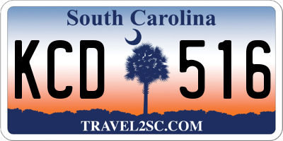 SC license plate KCD516