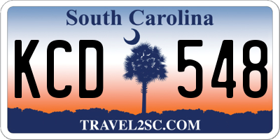 SC license plate KCD548