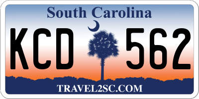 SC license plate KCD562