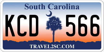 SC license plate KCD566