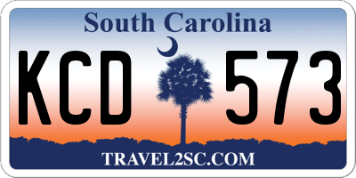 SC license plate KCD573