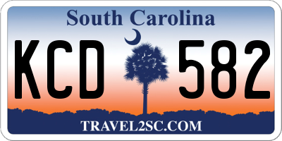 SC license plate KCD582