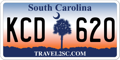 SC license plate KCD620