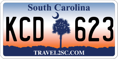 SC license plate KCD623