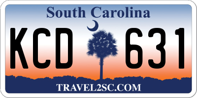 SC license plate KCD631