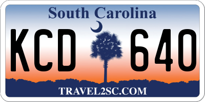 SC license plate KCD640