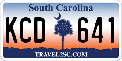 SC license plate KCD641