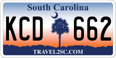 SC license plate KCD662