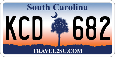 SC license plate KCD682