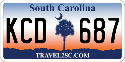 SC license plate KCD687