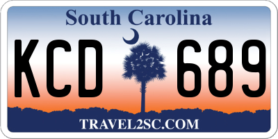 SC license plate KCD689