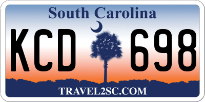 SC license plate KCD698