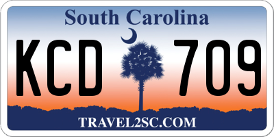 SC license plate KCD709