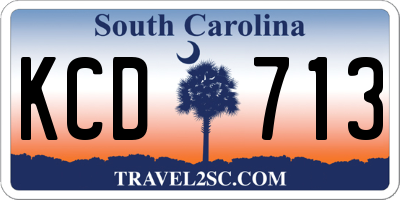 SC license plate KCD713