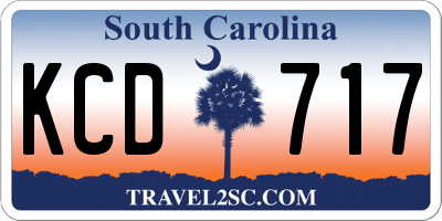 SC license plate KCD717