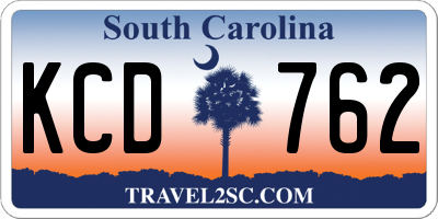 SC license plate KCD762