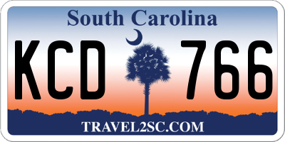 SC license plate KCD766