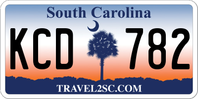 SC license plate KCD782