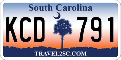 SC license plate KCD791