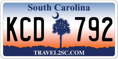 SC license plate KCD792