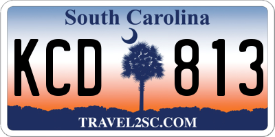 SC license plate KCD813