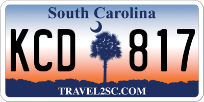 SC license plate KCD817