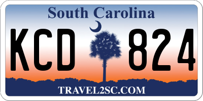 SC license plate KCD824