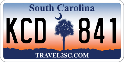 SC license plate KCD841