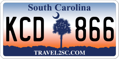 SC license plate KCD866