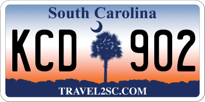 SC license plate KCD902
