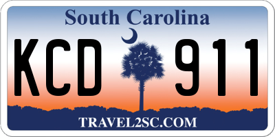 SC license plate KCD911