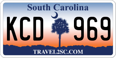 SC license plate KCD969