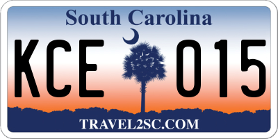 SC license plate KCE015