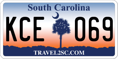 SC license plate KCE069