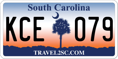 SC license plate KCE079