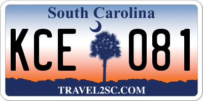 SC license plate KCE081