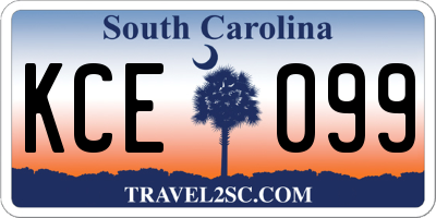 SC license plate KCE099