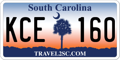 SC license plate KCE160