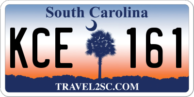 SC license plate KCE161