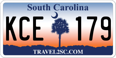 SC license plate KCE179