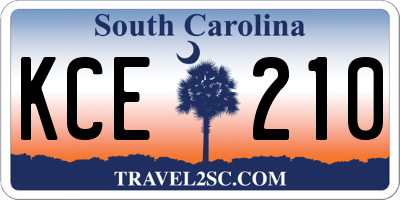 SC license plate KCE210