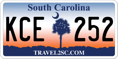SC license plate KCE252