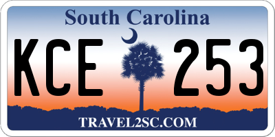 SC license plate KCE253