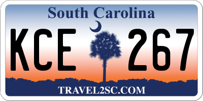 SC license plate KCE267