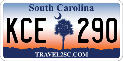 SC license plate KCE290