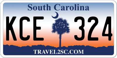 SC license plate KCE324